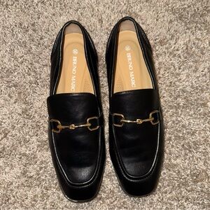 Bruno Marc Black Loafers for Women